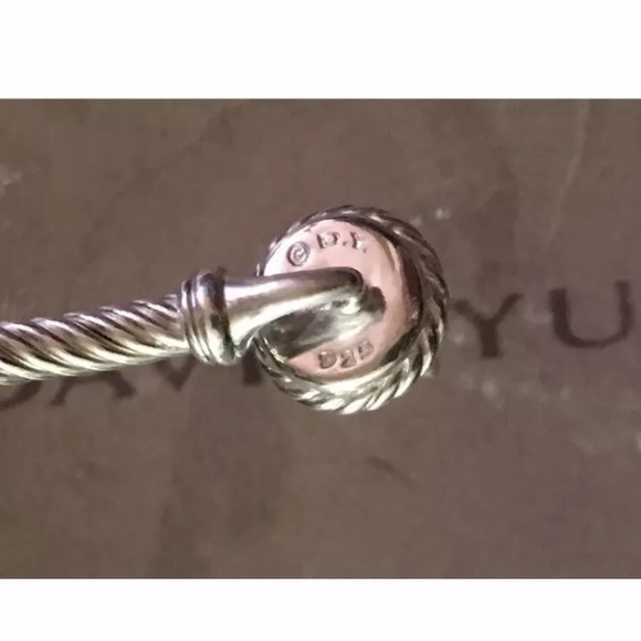 Davi Yurman Sterling Silver Cable 3mm Chatelaine W Pearl Size Small - Picture 4 of 7